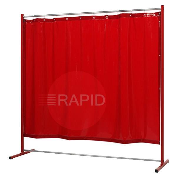 36.38.15  CEPRO Sprint Single Welding Screen with Orange-CE Curtain - 2m High x 2m Wide, Approved EN 25980
