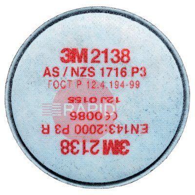 3M-2138  3M P3 Particulate Filter for 2000 Series (Singles)