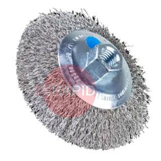 43316023  Pferd 115mm Bevel INOX Crimp Wire Brush M14