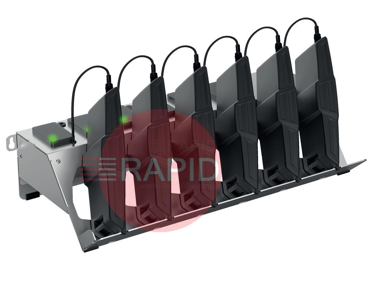 4551.016.EU  Optrel Multi Bay Charger for Six E3000/X Batteries, with EU Power Plug