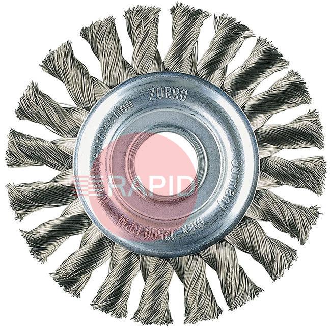 473811  Lessmann 5 Stainless Twist Knot Brush 22.2mm