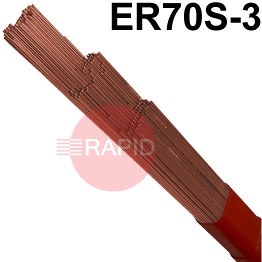 58033  Lincoln LNT 25 Steel TIG Wire, 1000mm Cut Lengths, 5Kg Pack, AWS A5.18 ER70S-3