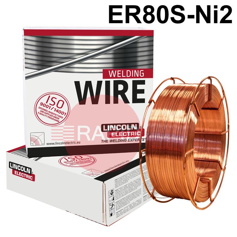 58037  Lincoln Electric LNM Ni2.5, MIG Wire, 15Kg Reel, ER80S-Ni2