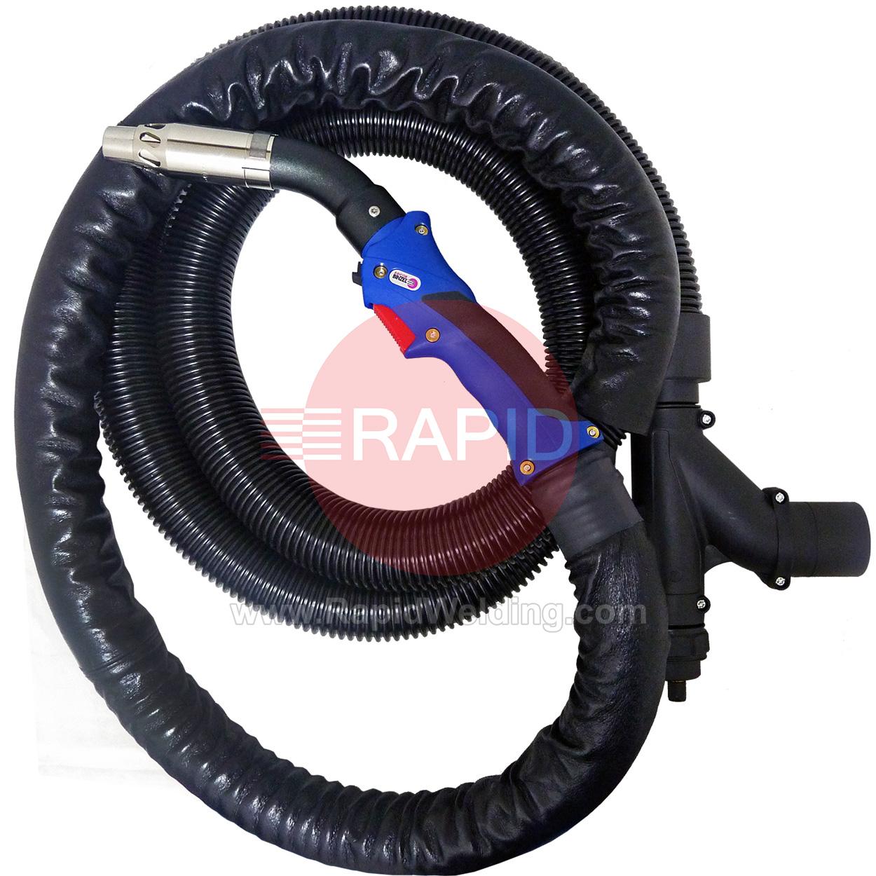 614.0184.1  Binzel RAB GRIP 355LW BBH MIG Fume Extraction Torch 5m (Air Cooled) 300A CO2, 270A Mixed Gases