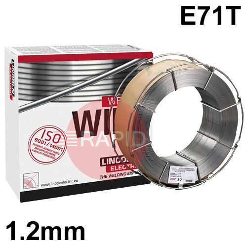 71E-H-12  Lincoln Electric OUTERSHIELD 71 E-H, 1.2mm Gas-Shielded Flux Cored MIG Wire, E71T-1M-JH5