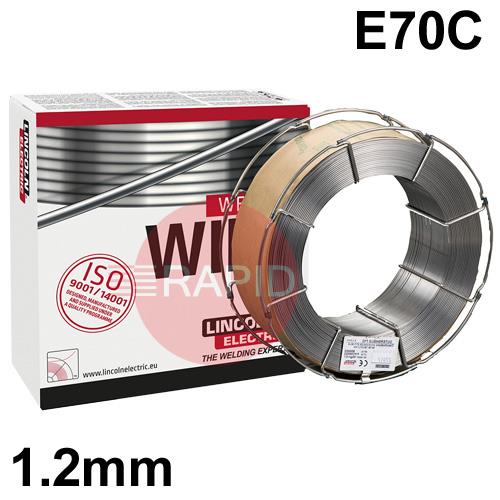 900300N  Lincoln Electric OUTERSHIELD MC-710-H, 1.2mm Gas-Shielded Flux Cored MIG Wire, 16Kg Reel, E70C-6M H4
