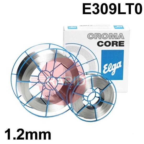 95721012  Elga Cromacore DW 309L, 1.2mm Stainless Flux Cored MIG Wire, 15Kg Reel, E309LT0-4/-1