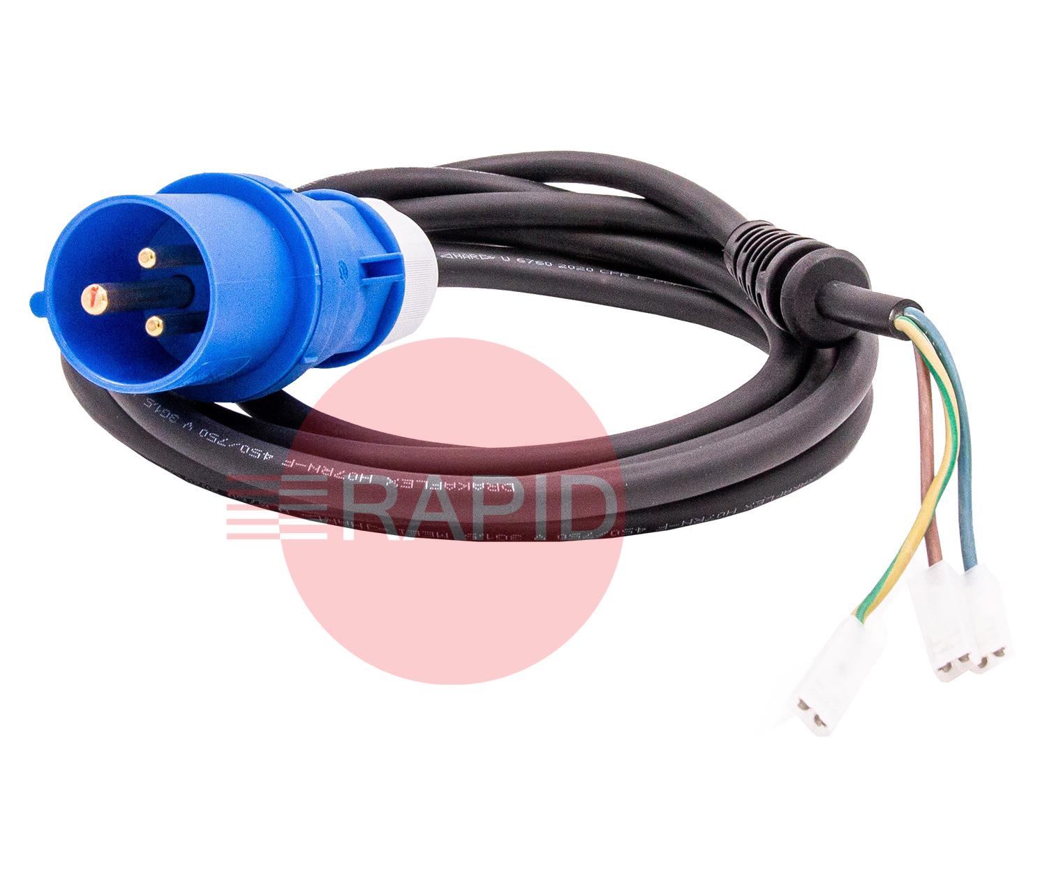 9722313DK  Kemppi Connection Cable - 3.3m (3X2, 5 AU, 15A)