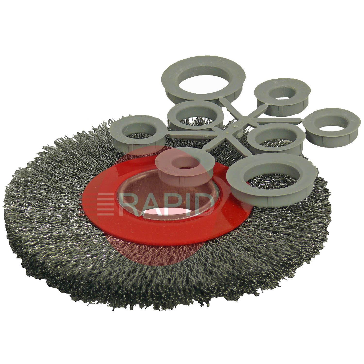 ABWFBG  Abracs Wide Faced (Bench Grinder) Brushes Including Adapter Bushes