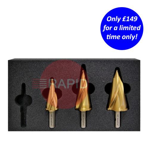 AJ25-505050-SET1  HMT VersaDrive TurboTip ConeCutter Insert Foam 3 Piece Set (8 - 32mm)