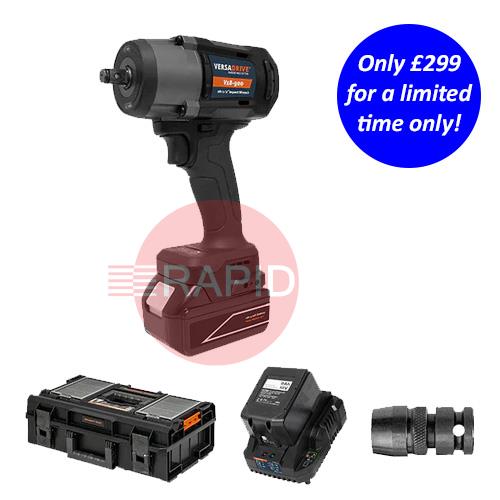 AJ25-808010-025  HMT VersaDrive Impact Wrench V18-900 Kit, w/ 2 x 4.0AH Batteries