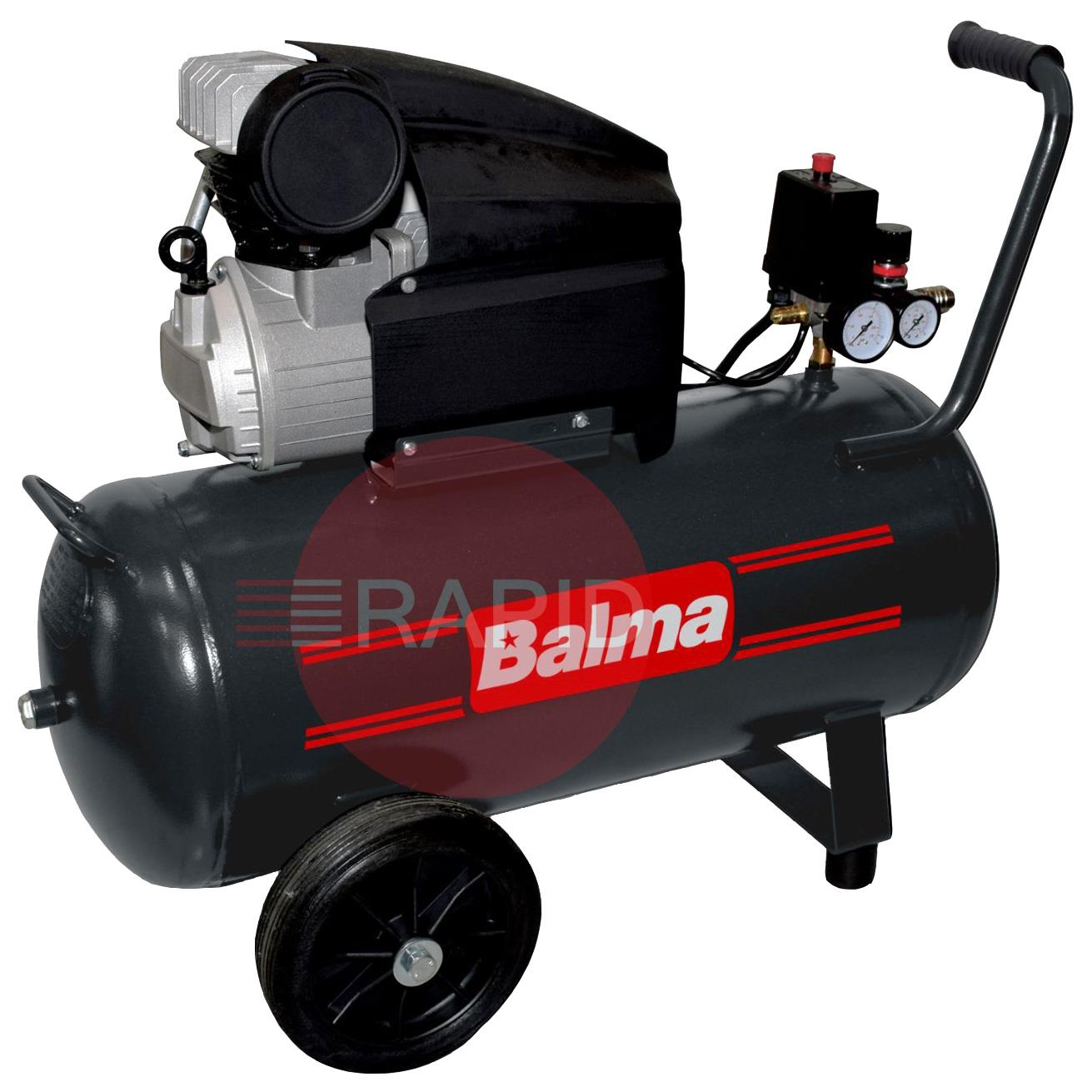 BA350  Balma Lubricated Portable Compressor - 230V, 3HP, 500LT, 10.95 CFM
