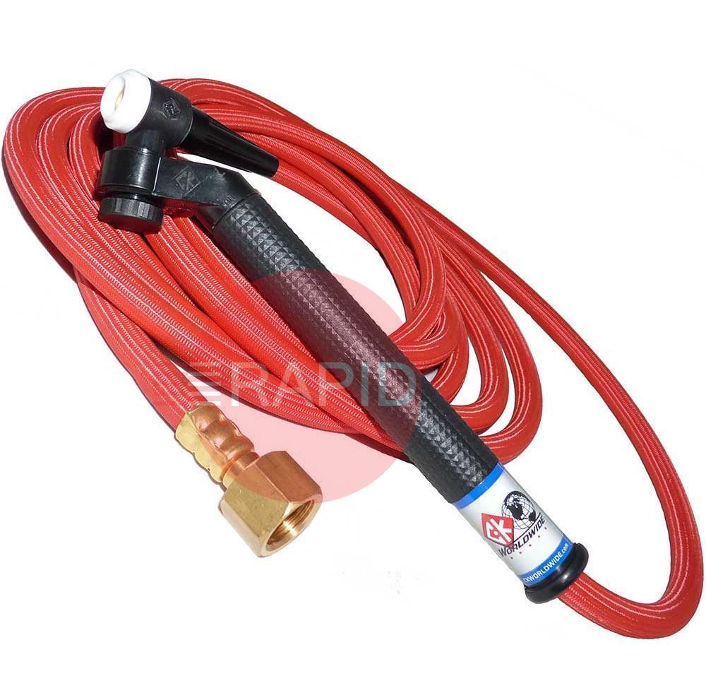 CK-FL1325SF  CK FlexLoc FL130 2 Series 130 Amp TIG Torch with 7.6m SuperFlex Mono Cable, G3/8 Machine Connection