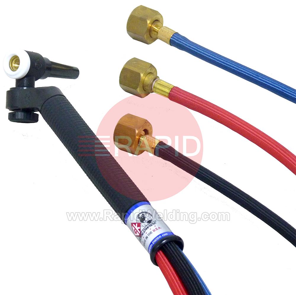 CK-FL2312SF  CK FlexLoc FL230 2 Series Water-Cooled TIG Torch with 4m SuperFlex Cables, G3/8 Machine Connections