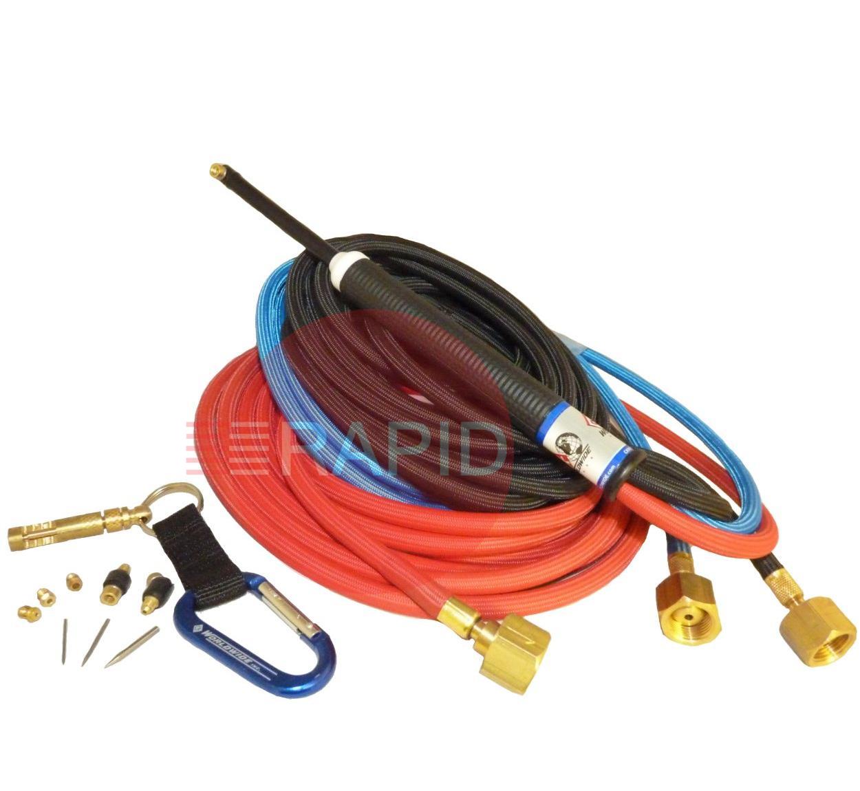 CK-MR1412SF  CK MR140 Water-Cooled Micro Torch Package, 140 Amp, with 3.8m Superflex Cables, G3/8 Machine Connections