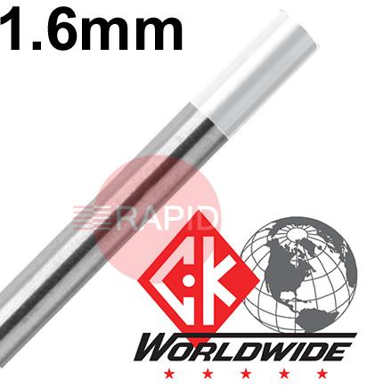 CK-T1167GZ  CK 1.6mm x 175mm (1/16 x 7 inch) 0.8% Zirconiated Tungsten