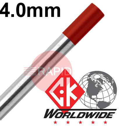 CK-T5327GT2  CK 4.0mm x 175mm (5/32 x 7 inch) 2% Thoriated Tungsten