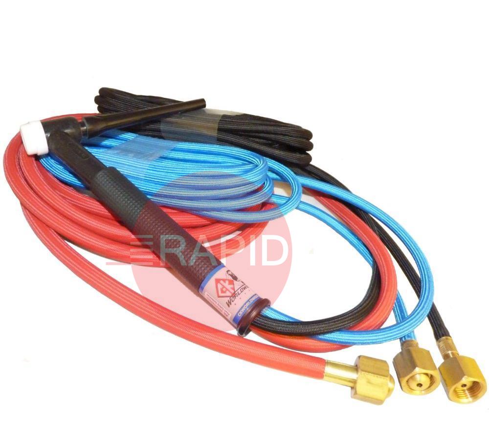 CK-TL312SF  CK TrimLine TL300 Water-Cooled 350 Amp TIG Torch with 3.8m Superflex Cable, G3/8 Machine Connections