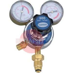 H1037  Harris 925 Oxygen Single Stage Two Gauge Heavy Duty 15Bar, 5/8 BSP RH Cylinder Connection, 3/8 BSP Outlet, UK Fitting Only
