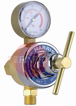H1356  Harris H47 Oxygen 15.0Bar High Flow Pipeline Regulator (60Bar Inlet) 1/2 BSPF Inlet, 1/2 BSP Outlet