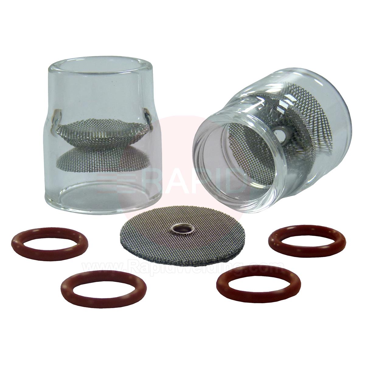 J10K  Furick Jazzy 10 Pyrex Cup Kit for 2.4mm (2x Cups, 3x Diffusers & 4 O-Rings)