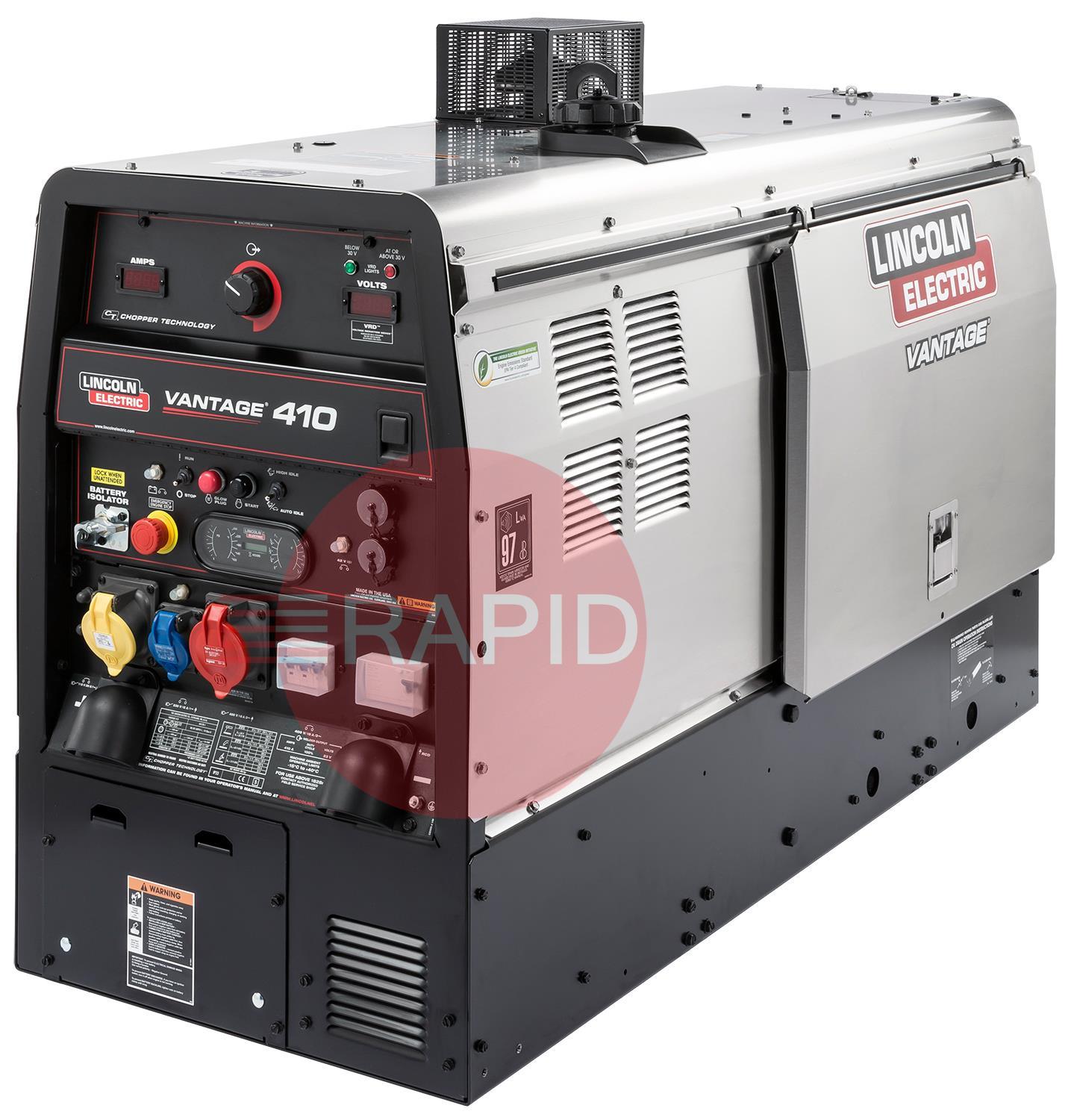 K4178-1  Lincoln Vantage 410CE Diesel Welder Generator
