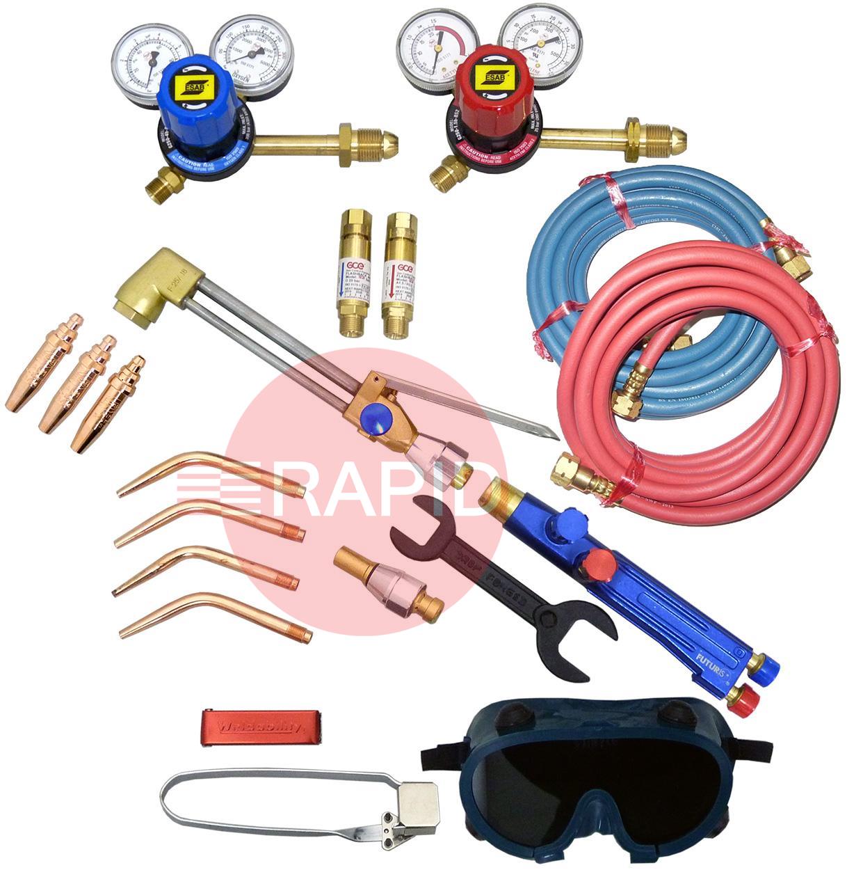KITWLCUOXACSE  Type III Medium Duty Oxy Acetylene Welding & Cutting Kit with Side Entry Regulators