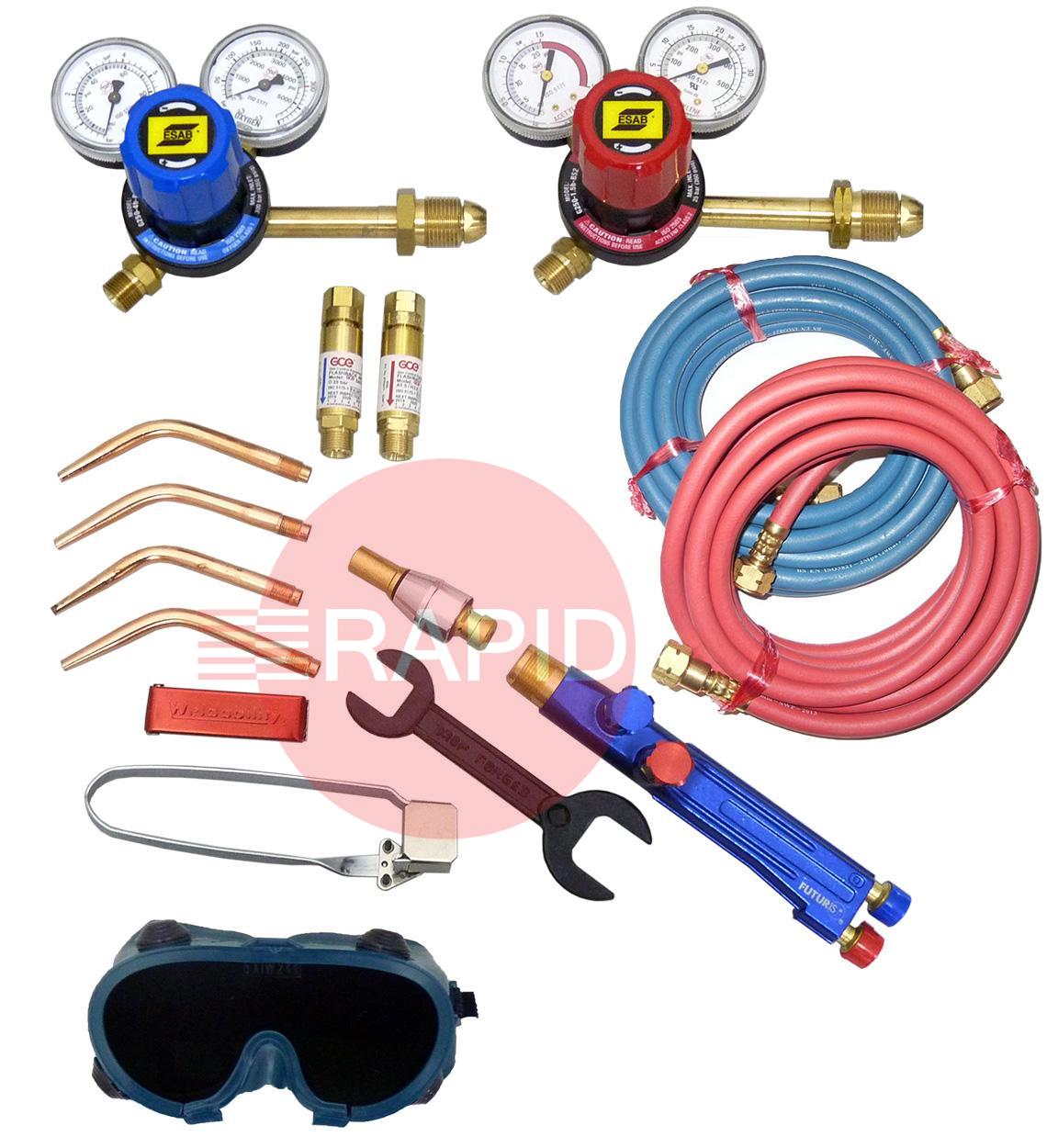 KITWLDOXACSE  Type III Medium Duty Oxy Acetylene Welding Kit with Side Entry Regulators