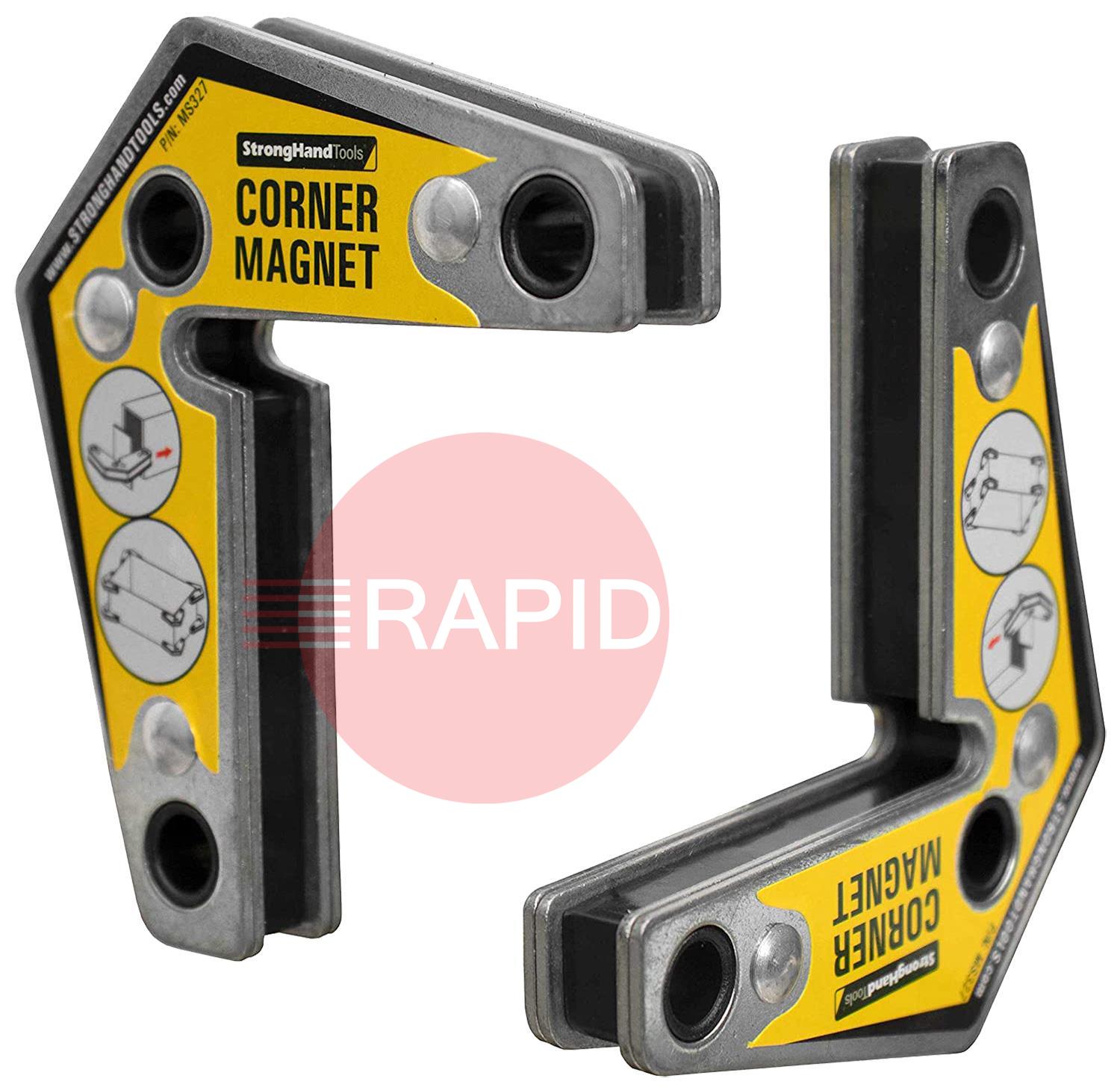 MST327  60°, 90° Angle Outside Corner Magnets, 14Kg Force (Pack of 2)