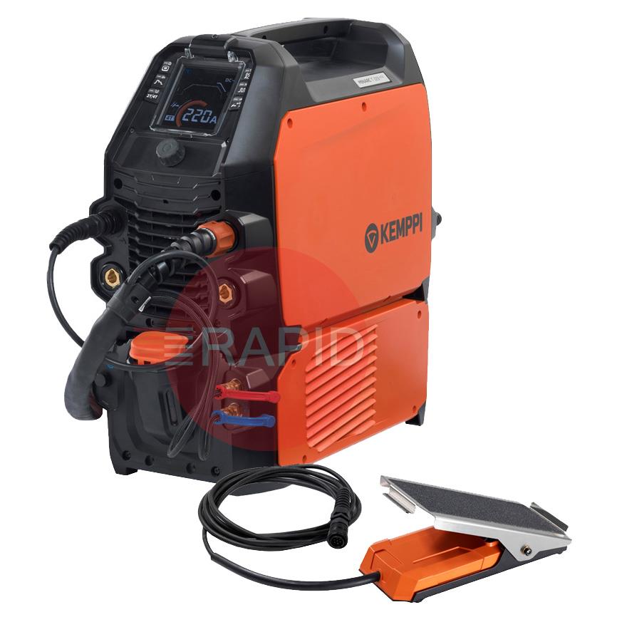 P23T355W4R  Kemppi Minarc T 223 AC/DC GM TIG Welder Water Cooled Package, with TX 355W 4m Torch & Foot Pedal - 110/240v, 1ph
