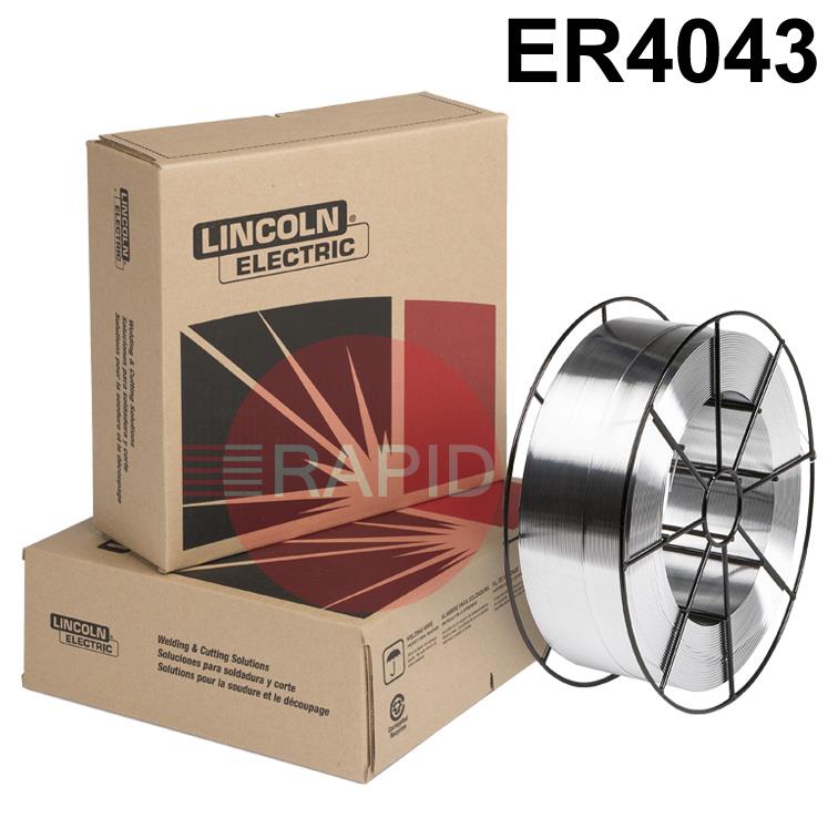 PED701753  Lincoln Superglaze 4043, Aluminium MIG Wire, 7Kg Reel, ER4043