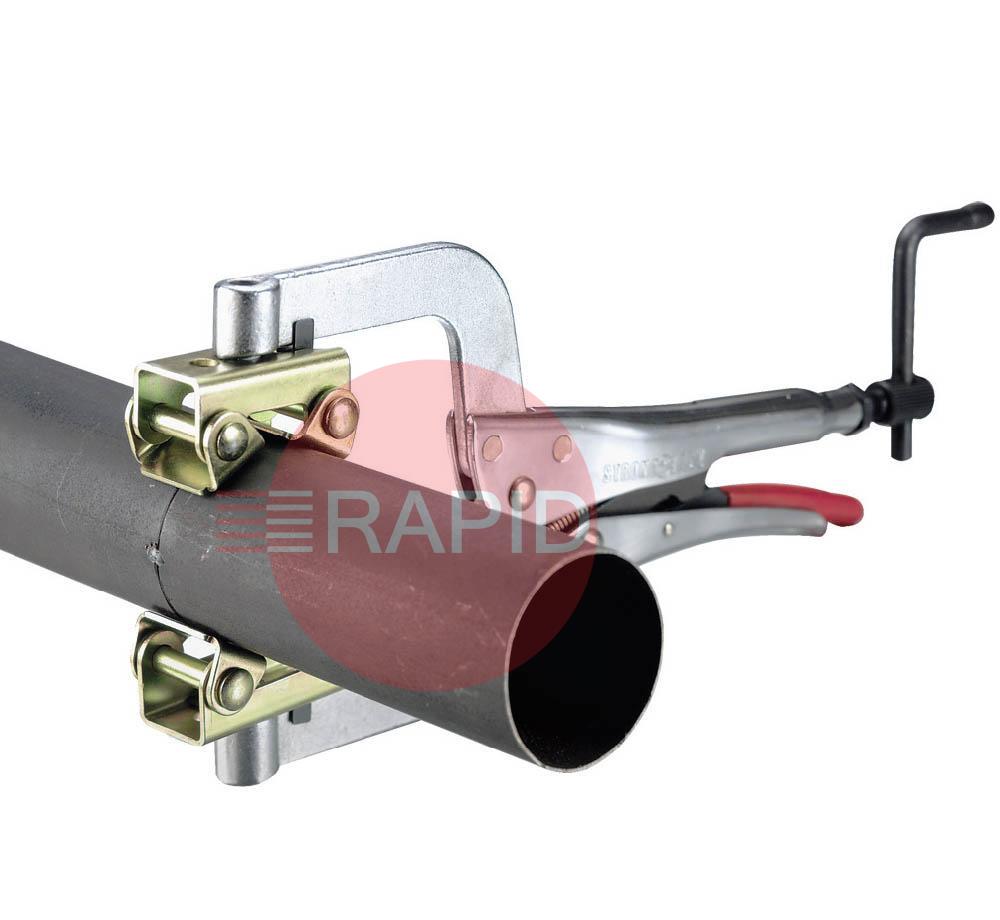 PG114VM  Pipe Clamp 280mm with V Pads. For 40-64mm Diameter Tubes