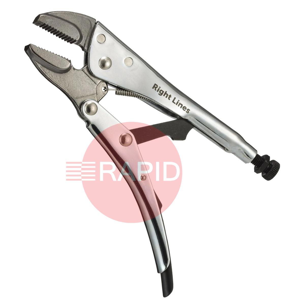RLGRIP10  Right Lines 10 (235mm) Heavy Duty Straight Jaw Locking Plier, 47.8mm Capacity