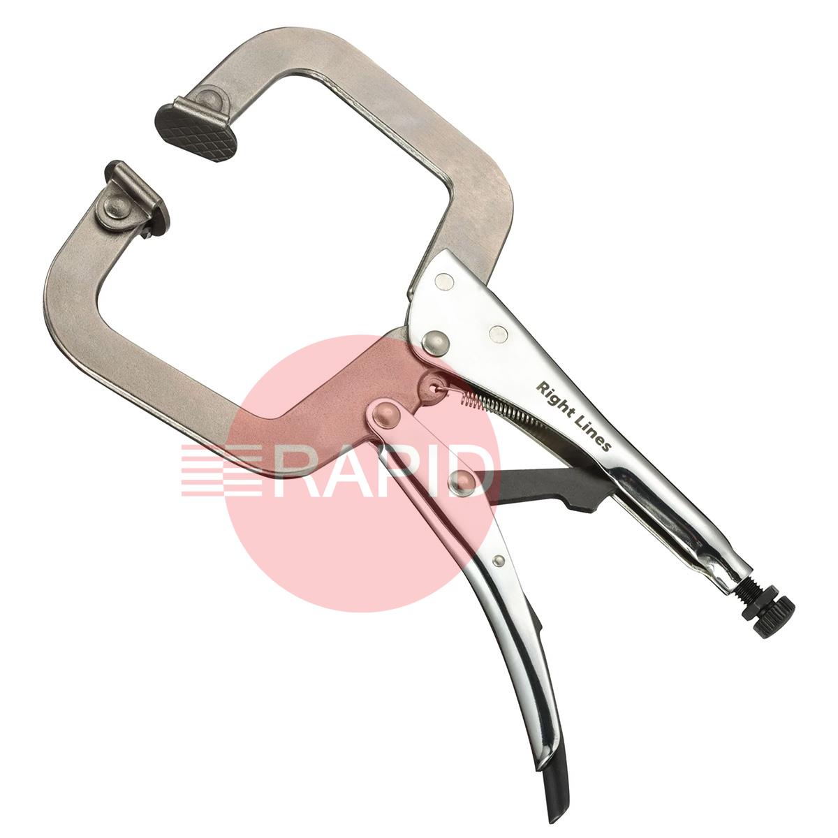 RLGRIPCA  Right Lines 11 (286mm) Heavy Duty C Jaw Type A Locking Plier, 100mm Capacity