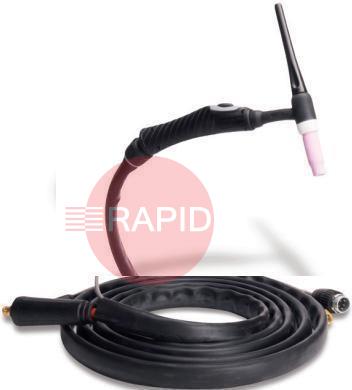 W000278901  Lincoln WTT2 18 EB Water-Cooled TIG Torch with 5 Pin Plug, 8m