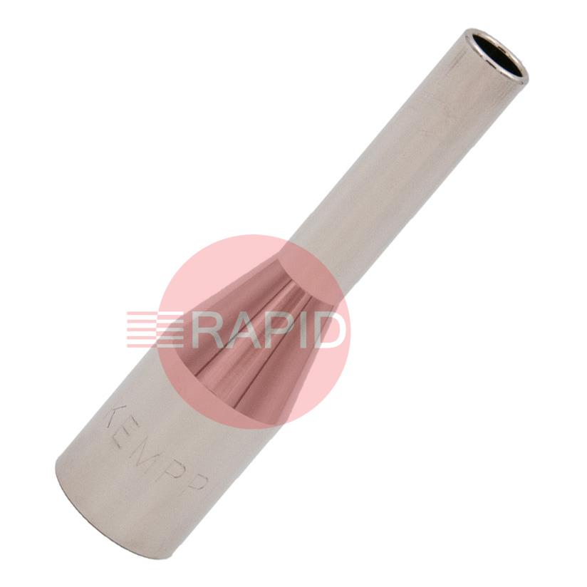 W026222  Kemppi Gas Nozzle - Heavy Duty Narrow Gap Threaded 102mm, ø 10mm, OD25
