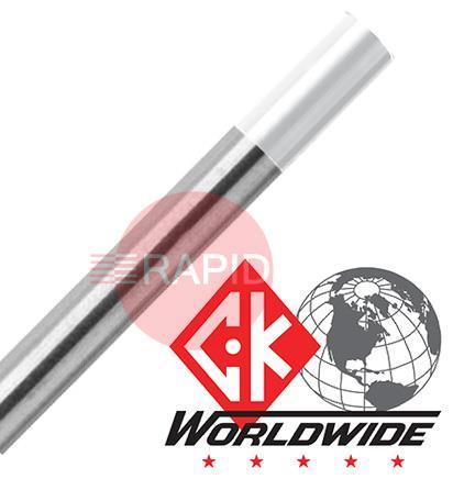 ZirconiatedTungsten  CK 0.8% Zirconiated (White) Tungsten Electrode, 175mm (7) Long