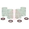 8PRO4  Furick No.8 Pro Pyrex Cup Kit (4x Cups & 4 O-Rings)